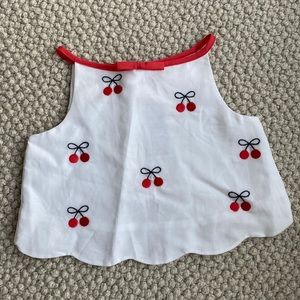 Jacadi top with cherries. Brand new